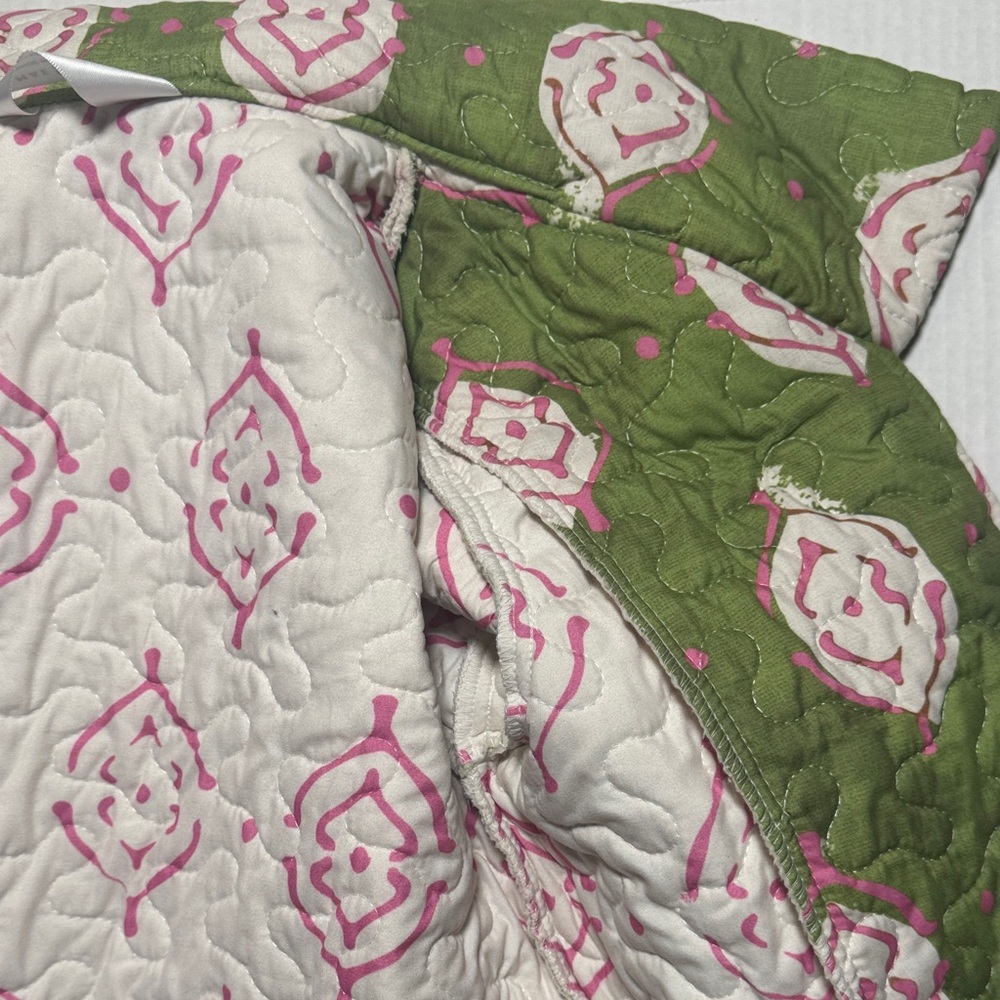 IDA MAE HOME Green Pink Handcrafted Quilted‎ Women's Jacket Abstract Pattern SM - Picture 13 of 13